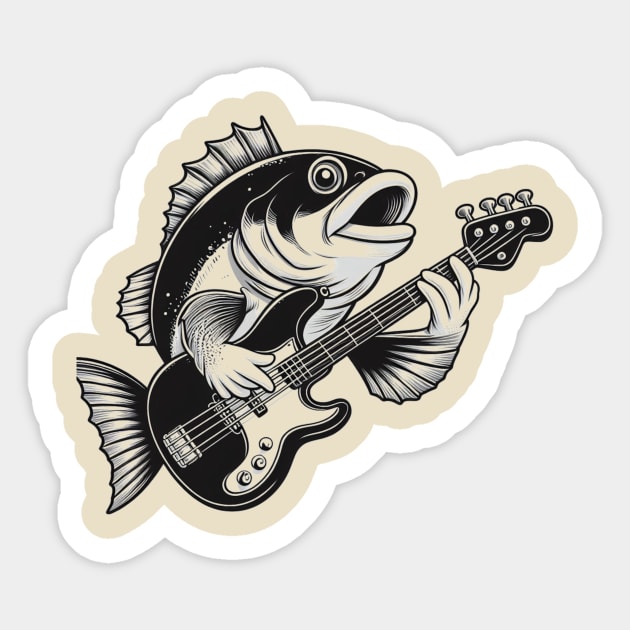 A Bass Bassist Sticker by RW Ratcliff Music